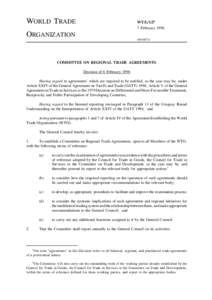 WORLD TRADE  WT/L[removed]February[removed]ORGANIZATION