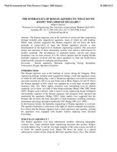 Fluid mechanics / Soft matter / Hydraulic engineering / Roman aqueducts / Hydraulics / Aqueduct / Anio Novus / Frontinus / Roman engineering / Water / Ancient Roman architecture / Fluid power