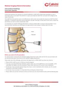 Anesthesia / Zygapophysial joint / Facet joint injection / Back pain / Pain management / Epidural / Medicine / Pain / Vertebral column