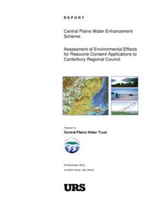 REPORT  Central Plains Water Enhancement