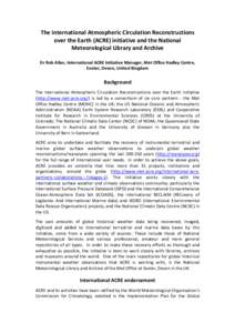 Science / Air dispersion modeling / Climate of the United Kingdom / Office of Oceanic and Atmospheric Research / Asheville /  North Carolina / National Climatic Data Center / Met Office / World Meteorological Organization / CLIMAT / Atmospheric sciences / Meteorology / Oceanography