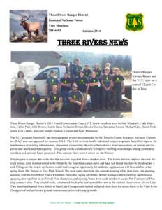 Three Rivers Ranger District Kootenai National Forest Troy Montana[removed]Autumn 2014