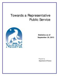 Towards a Representative Public Service Statistics as of September 30, 2013