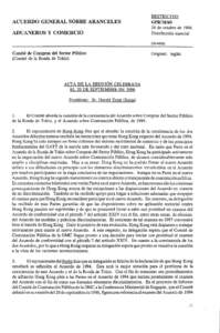 ACUERDO GENERAL SOBRE ARANCELES ADUANEROS Y COMERCIO RESTRICTED GPR/M[removed]de octubre de 1996