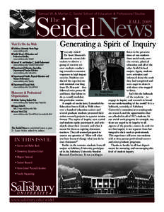 Samuel W. & Marilyn C. Seidel School of Education & Professional Studies  The SeidelNews Visit Us On the Web