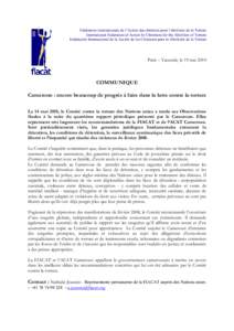 Fédération internationale de l’Action des chrétiens pour l’abolition de la Torture International Federation of Action by Christians for the Abolition of Torture Federación Internacional de la Acción de los Crist