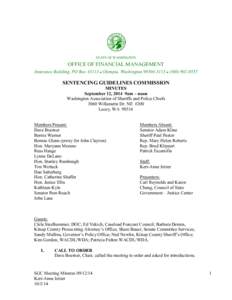 Sentencing Guidelines Commission Meeting Minutes - September 12, 2014