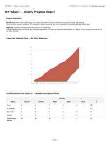 MYTABLET — Weekly Progress Report  27/Feb/15 by Aron Gombas with the JIRA PDF View Plugin MYTABLET — Weekly Progress Report Project Description