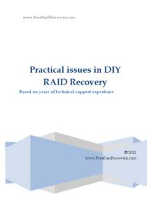 Practical issues in DIY RAID Recovery