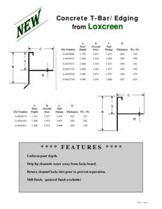 Concrete T-Bar/Edging from Loxcreen C  Die Number