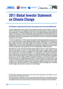 Financial services / Alternative investment management companies / Investor Network on Climate Risk / Climate Change Capital / Ceres / Stichting Pensioenfonds ABP / Climate risk / Aquila Capital / Stichting Pensioenfonds Zorg en Welzijn / Financial economics / Finance / Investment