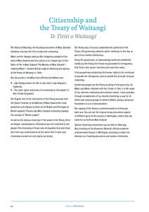 Citizenship and the Treaty of Waitangi Te Tiriti o Waitangi The Treaty of Waitangi, the founding document of New Zealand/  The Treaty also, of course, established the authority of the