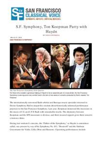 Music / Classical music / Musical keys / Concertos / Sinfonia concertante / Symphonies / E-flat major / Symphony No. 103 / Joseph Haydn / Yo-Yo Ma discography / Ralph Kirshbaum