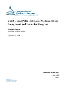 Coast Guard Polar Icebreaker Modernization: Background and Issues for Congress