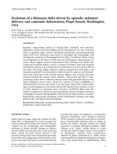 Sedimentology[removed]–18  doi: [removed]j[removed]00809.x Evolution of a Holocene delta driven by episodic sediment delivery and coseismic deformation, Puget Sound, Washington,