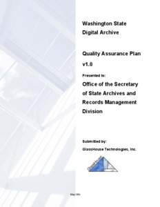 Washington State Digital Archives / Adam Jansen / Quality assurance / QA