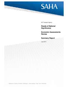Roads of National Significance – Economic Assessments Review May[removed]summary report