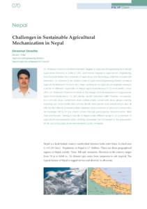 070  Nepal Challenges in Sustainable Agricultural Mechanization in Nepal Shreemat Shrestha