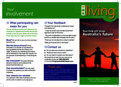 living  Your involvement  hat participating can