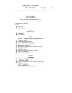 LAWS OF ANTIGUA AND BARBUDA  Unfair Contract Terms (CAP. 451