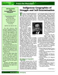 From the Meridian  January 2008 AAG Newsletter of the