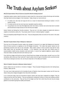 Immigration to Australia / Demography / Population / Refugee / Pacific Solution / Comprehensive Plan of Action / Forced migration / Human migration / Right of asylum