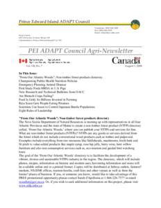 Prince Edward Island ADAPT Council Telephone: ([removed]Fax: ([removed]Email: [removed] Farm Centre 420 University Avenue Room 103