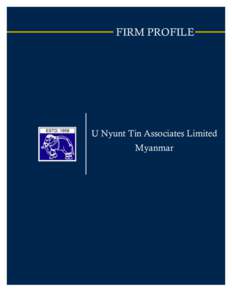 FIRM PROFILE  U Nyunt Tin Associates Limited Myanmar  U Nyunt Tin Associates
