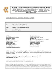 Beekeeper / Apiary / Honey bee / Bee / Honey / Australian Quarantine and Inspection Service / Department of Agriculture /  Fisheries and Forestry / Queen bee / Worker bee / Plant reproduction / Beekeeping / Pollination