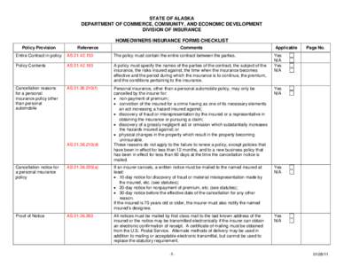 Homeowners Insurance Forms Checklist.doc