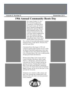November[removed]Volume 6, Number 6 19th Annual Community Roots Day On a sunny October 22, 2011,