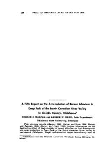 A Fifth Report on the Accumulation of Recent Alluvium in the Deep Fork of the North Canadian River Valley, in Lincoln County, Oklahoma