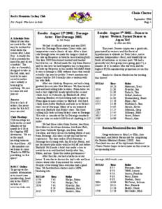 Chain Chatter  Rocky Mountain Cycling Club September 2006 Page 1