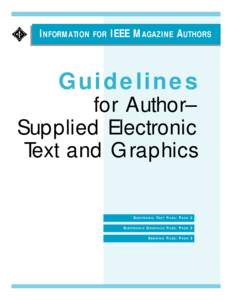 INFORMATION  FOR IEEE MAGAZINE AUTHORS