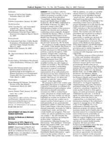 Federal Register / Vol. 72, No[removed]Tuesday, May 8, [removed]Notices Nebraska Arsenic in Soil in East Omaha, Nebraska; March 20, 2007. New Jersey Celotex Corporation; January 10, 2007.