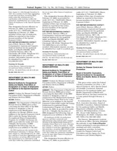 8962  Federal Register / Vol. 74, No[removed]Friday, February 27, [removed]Notices from August 13, 1942 through December 31, 1957, for a number of work days aggregating