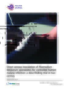Direct venous inoculation of Plasmodium falciparum sporozoites for controlled human malaria infection: a dose-finding trial in two centres