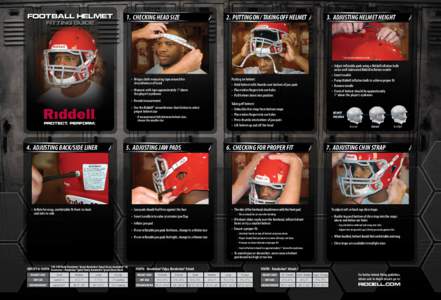 FOOTBALL HELMET  1. CHECKING HEAD SIZE FITTING GUIDE