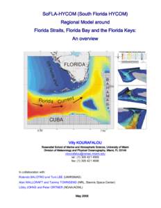 SoFLA-HYCOM (South Florida HYCOM) Regional Model around Florida Straits, Florida Bay and the Florida Keys: An overview  SW