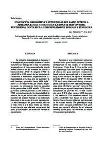 Agronomía Costarricense 37(1): [removed]ISSN:[removed]www.mag.go.cr/rev agr/index.html www.cia.ucr.ac.cr