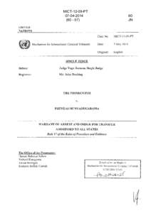 International Criminal Tribunal for Rwanda / Crime / Genocide / Indictment / Criminal law / Law / Arusha