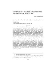 Private law / Inevitable disclosure / Non-compete clause / Trade secret / Employment / Innovation / Human capital / Patent / Non-disclosure agreement / Intellectual property law / Law / Labour law