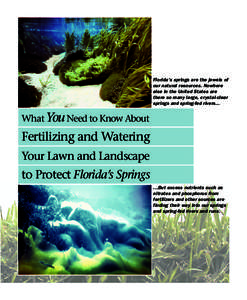 What You Need to Know About Fertilizing and Watering Yor Lawn and Landscape to Protect Florida Springs