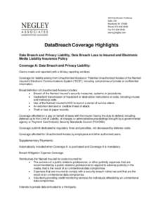 Ethics / Financial institutions / Institutional investors / Insurance / Liability insurance / Deductible / Data breach / Indemnity / Privacy / Types of insurance / Financial economics / Security