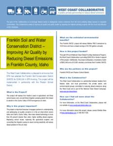 West Coast Collaborative Factsheet: Franklin Soil and Water Conservation District – Improving Air Quality by Reducing Diesel Emissions in Franklin County, Idaho