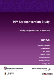 .  HIV Seroconversion Study Newly diagnosed men in Australia[removed]