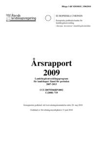 Bilaga 1 till N2010E03_15062010  EUROPEISKA UNIONEN Europeiska jordbruksfonden för landsbygdsutveckling - Europa investerar i landsbygdsområden