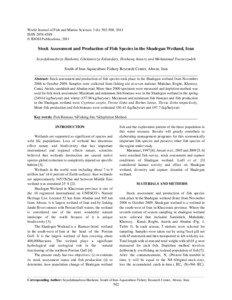 Overfishing / Biomass / Fish farming / Stock assessment / Fisheries management / Carp / Aquaculture / Common carp / Khuzestan Province / Fish / Fisheries science / Wetland