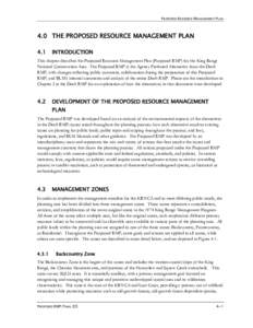 PROPOSED RESOURCE MANAGEMENT PLAN  4.0 THE PROPOSED RESOURCE MANAGEMENT PLAN 4.1  INTRODUCTION
