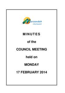 Minutes of Ordinary Council Meeting - 17 February 2014